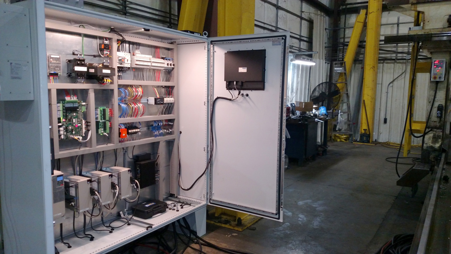 A well lit cabinet for quick easy maintenance
