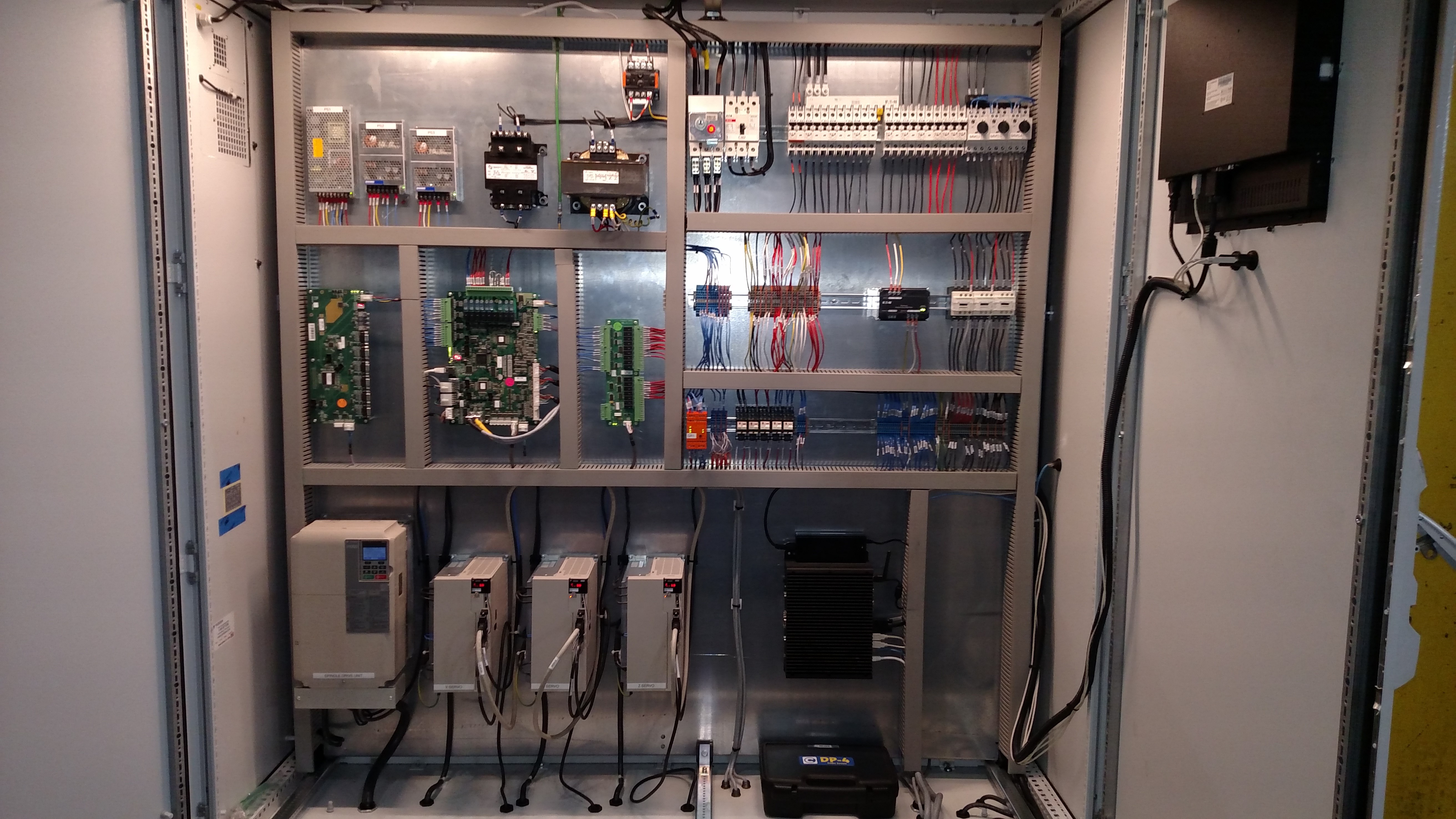Layout for ergonomic access to both HMI & controller