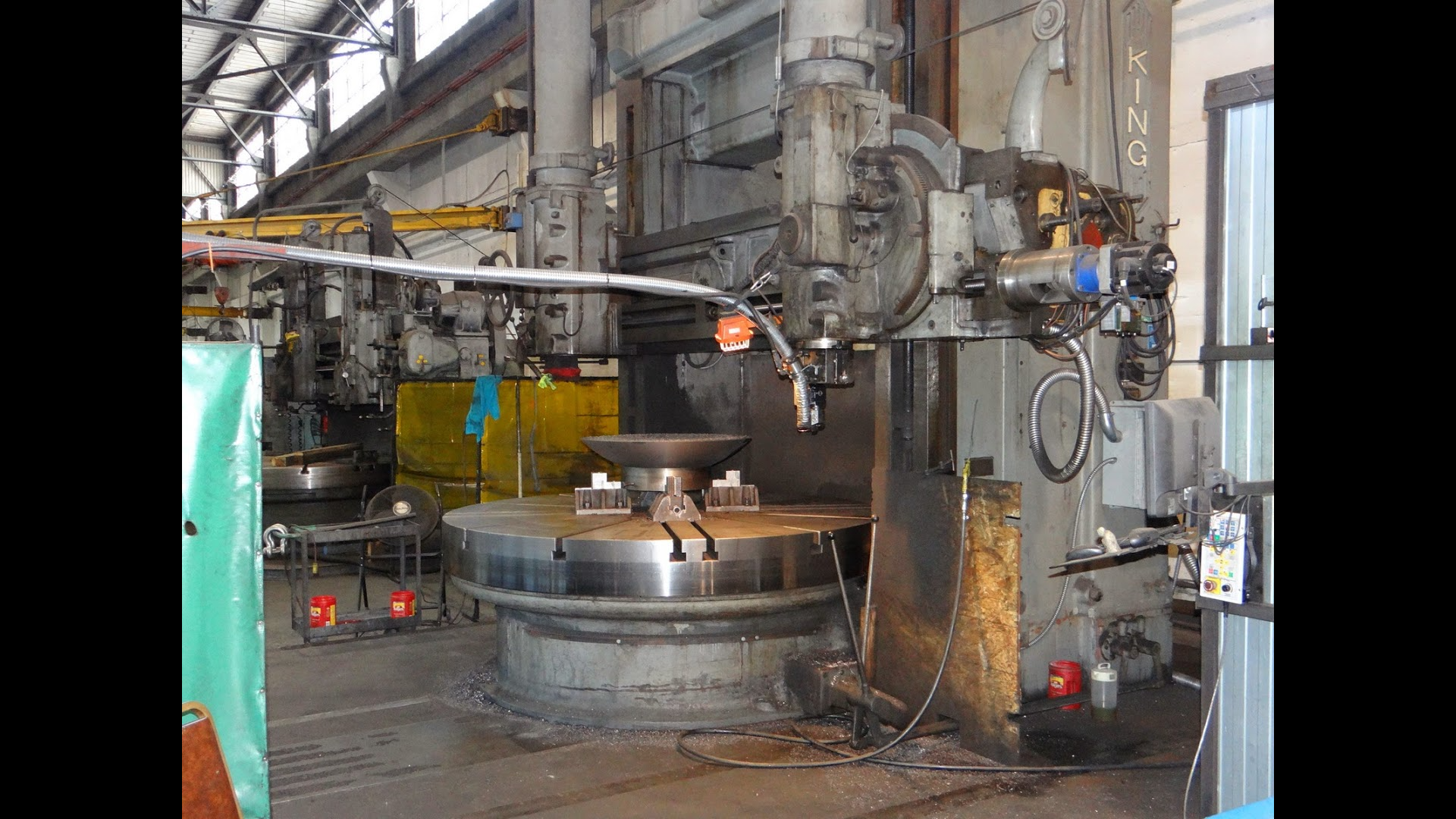 Right oblique view of the machine undergoing final acceptance testing