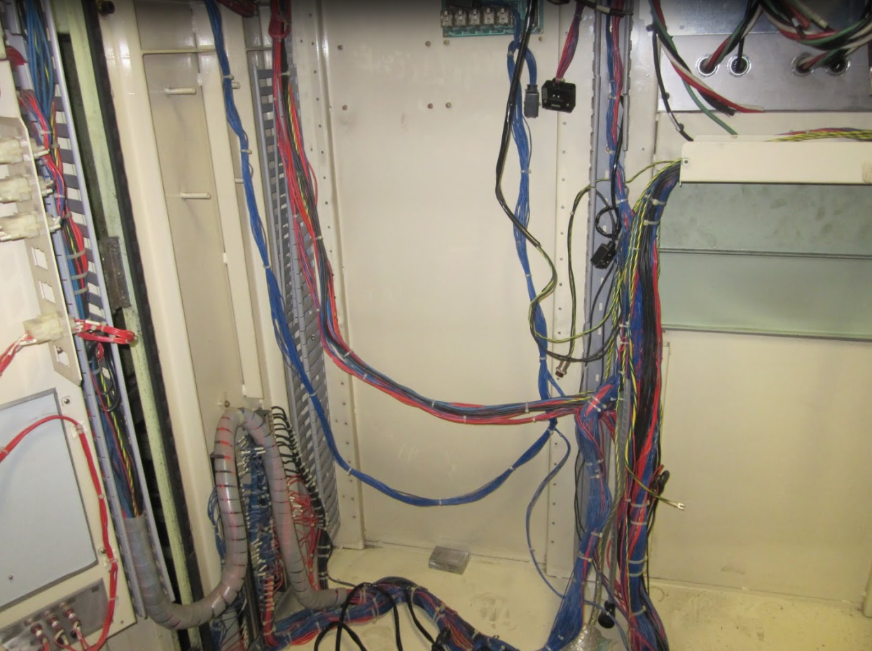 CNC control cabinet subplate stripped of old components