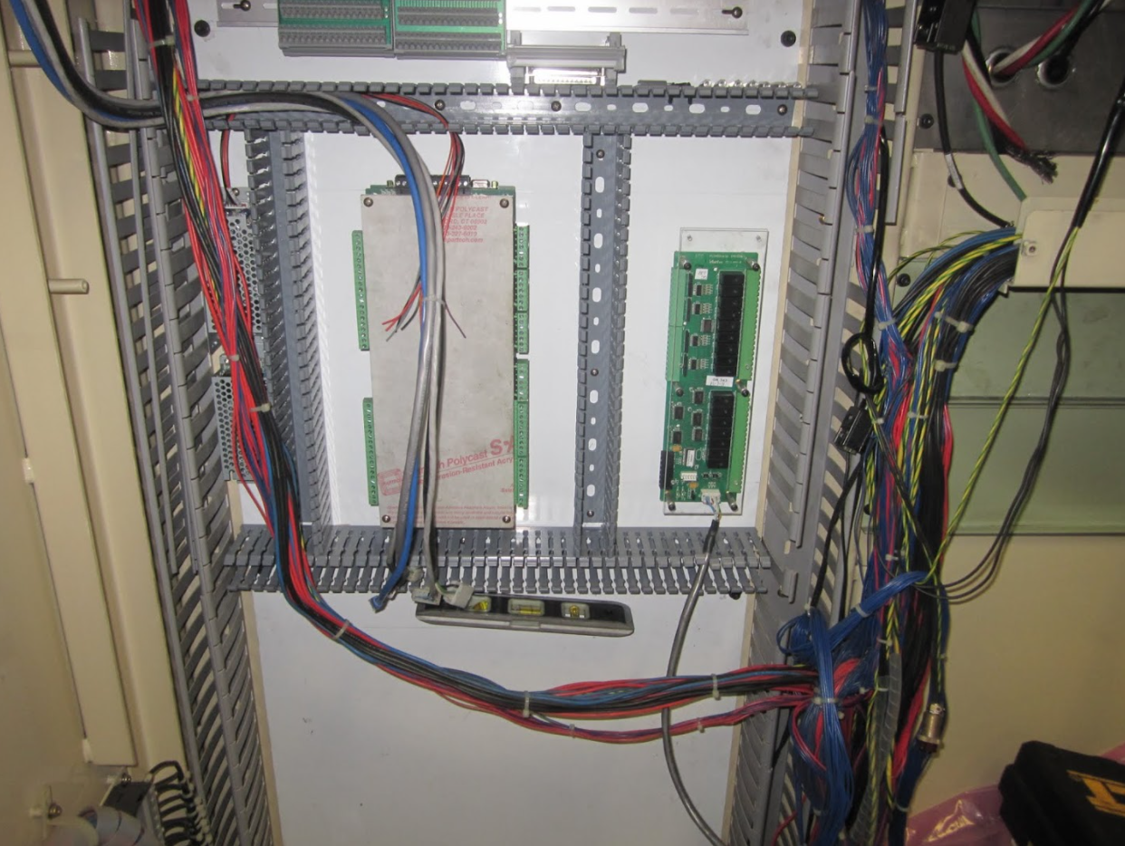 New CNC installed ready for wiring. Level is used to make sure everything is neat and proper.