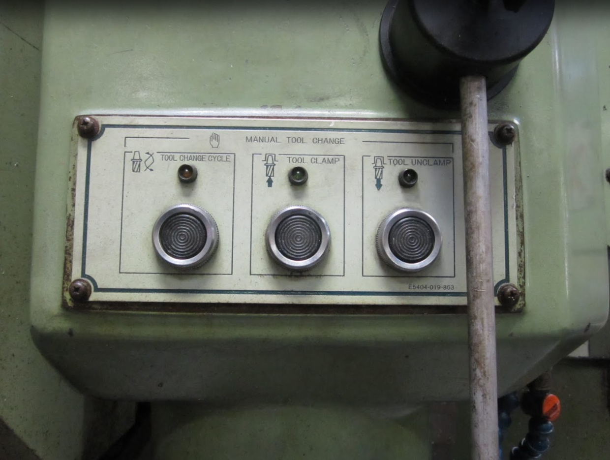 Tool changer controls at front of tool