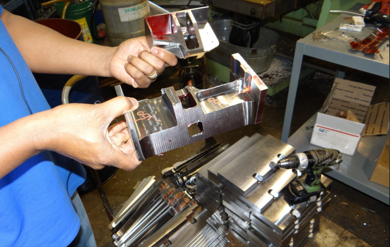 Titanium parts being hogged out with ease